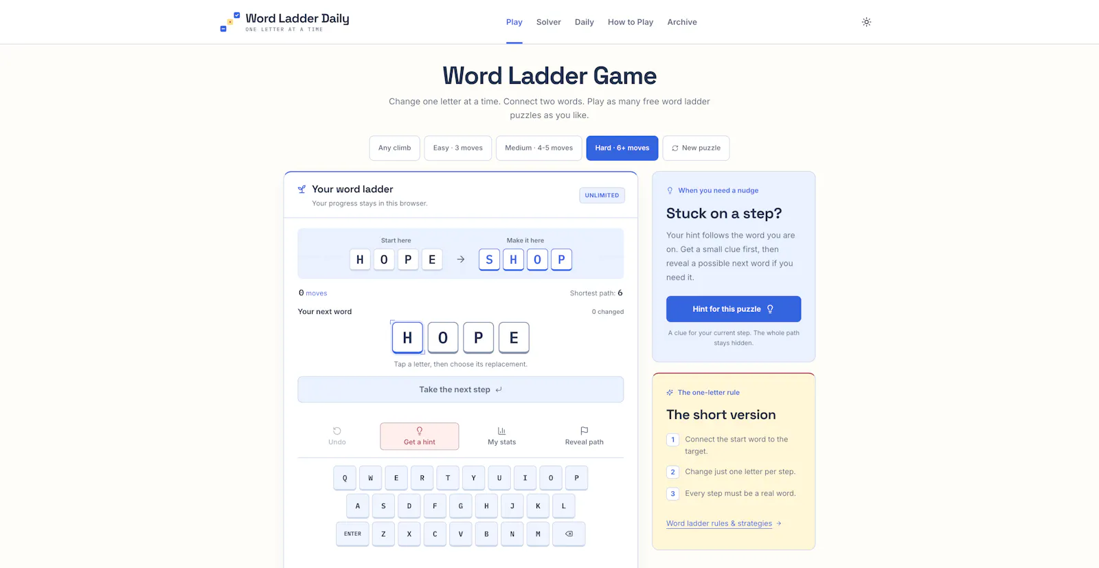 Word Ladder Daily screenshot 1