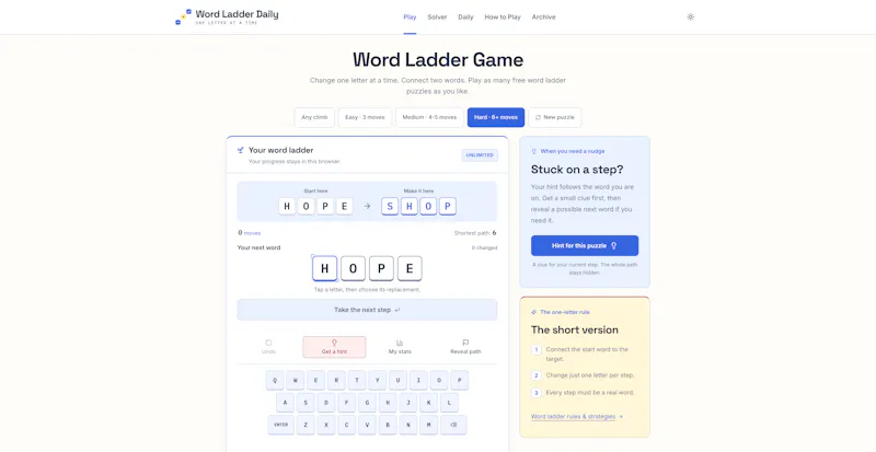Word Ladder Daily screenshot 1