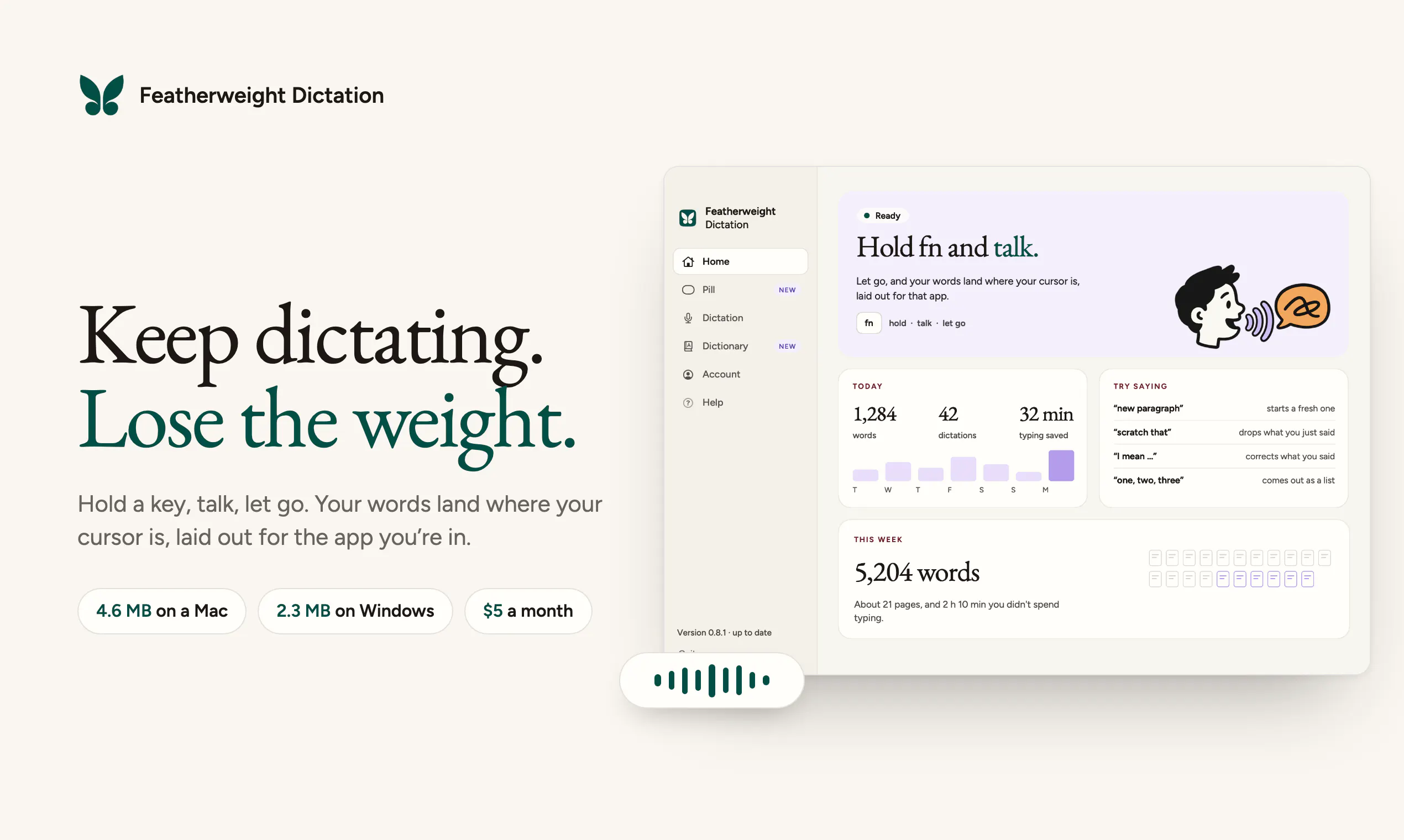 Featherweight Dictation gallery image