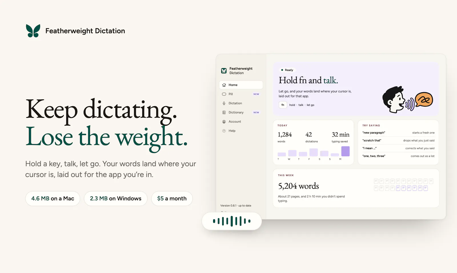 Featherweight Dictation screenshot 3