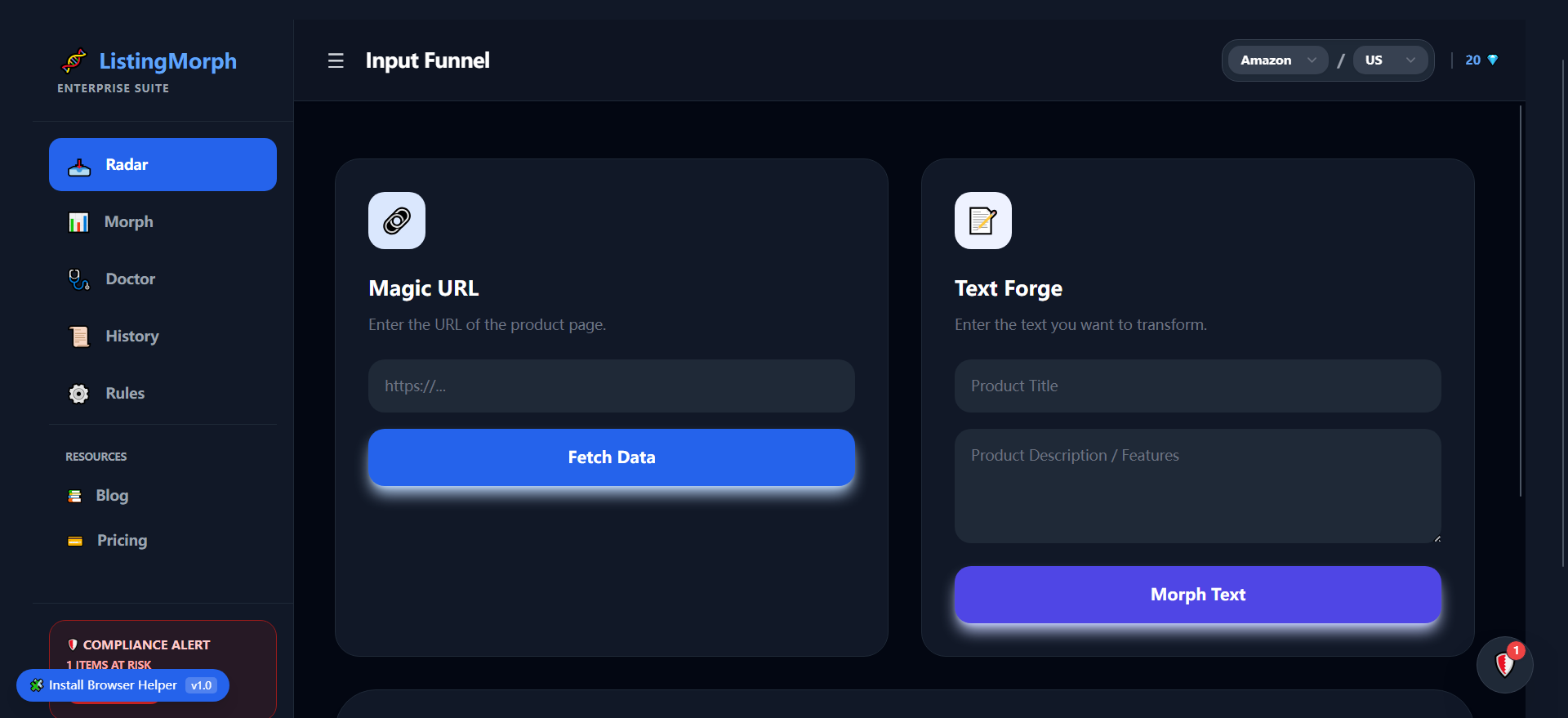 ListingMorph - Screenshot 2 showing product features and functionality