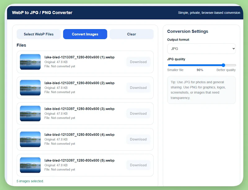 Free WebP Converter screenshot 3