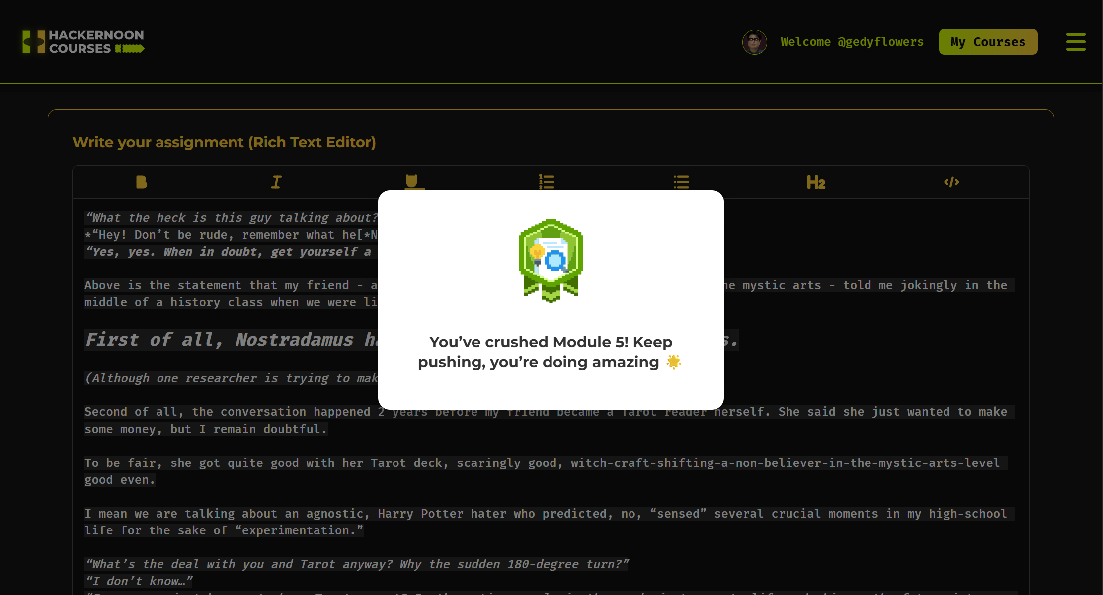 HackerNoon Blogging Course - Screenshot 4 preview