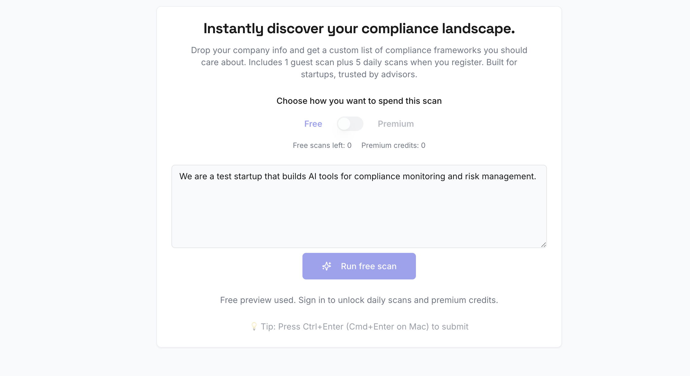 Lovable for Compliance  - Main screenshot showing features and interface