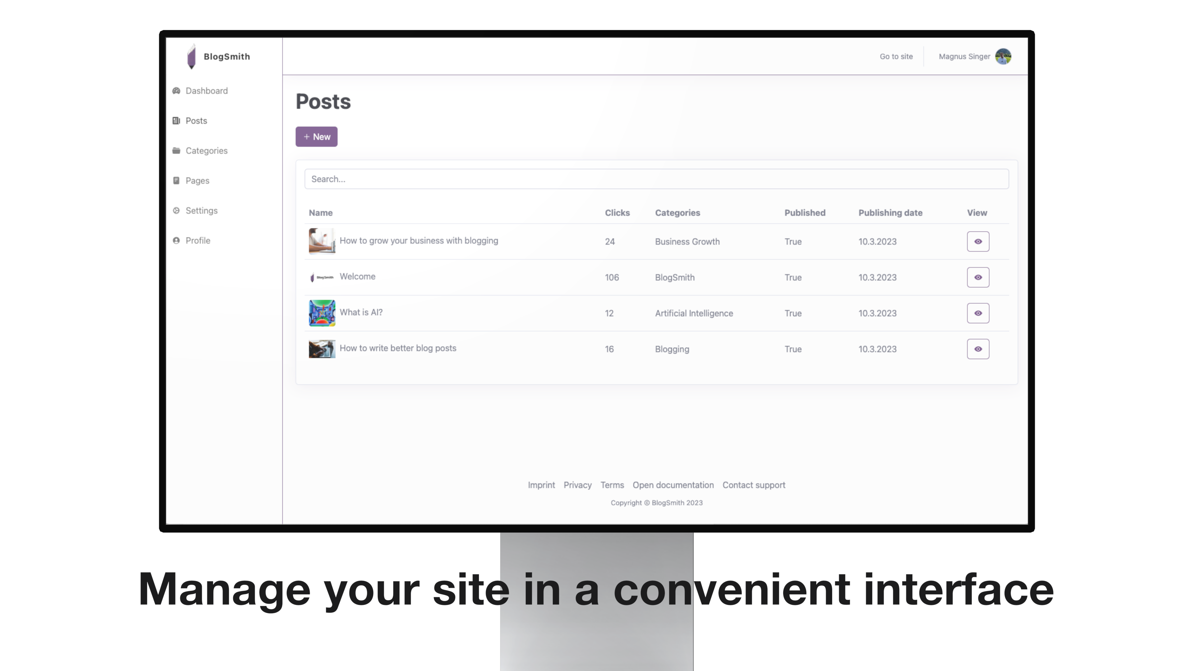 Блог - Первый AI CMS, созданный CMS Создание контента и изображений сообщений медиа 3