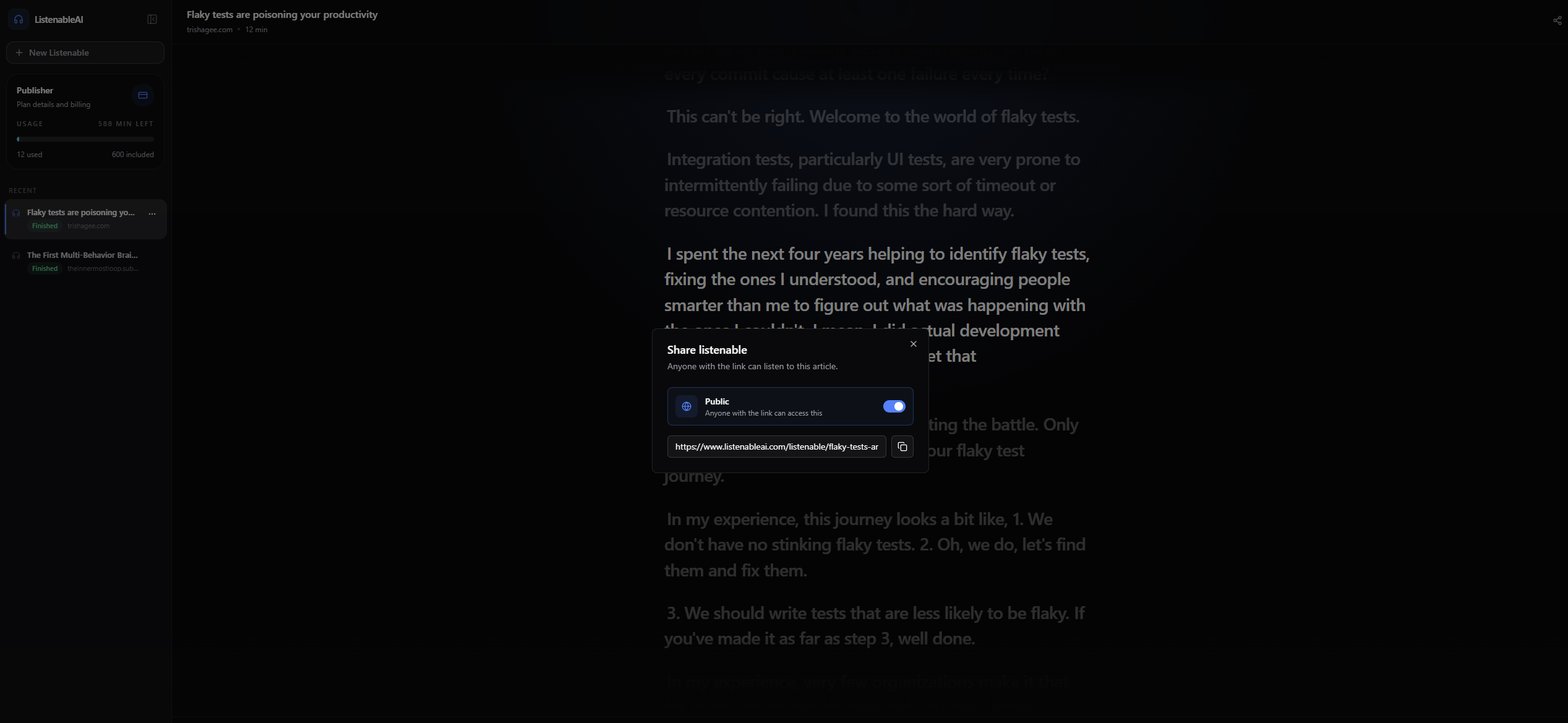 Listenable AI gallery image