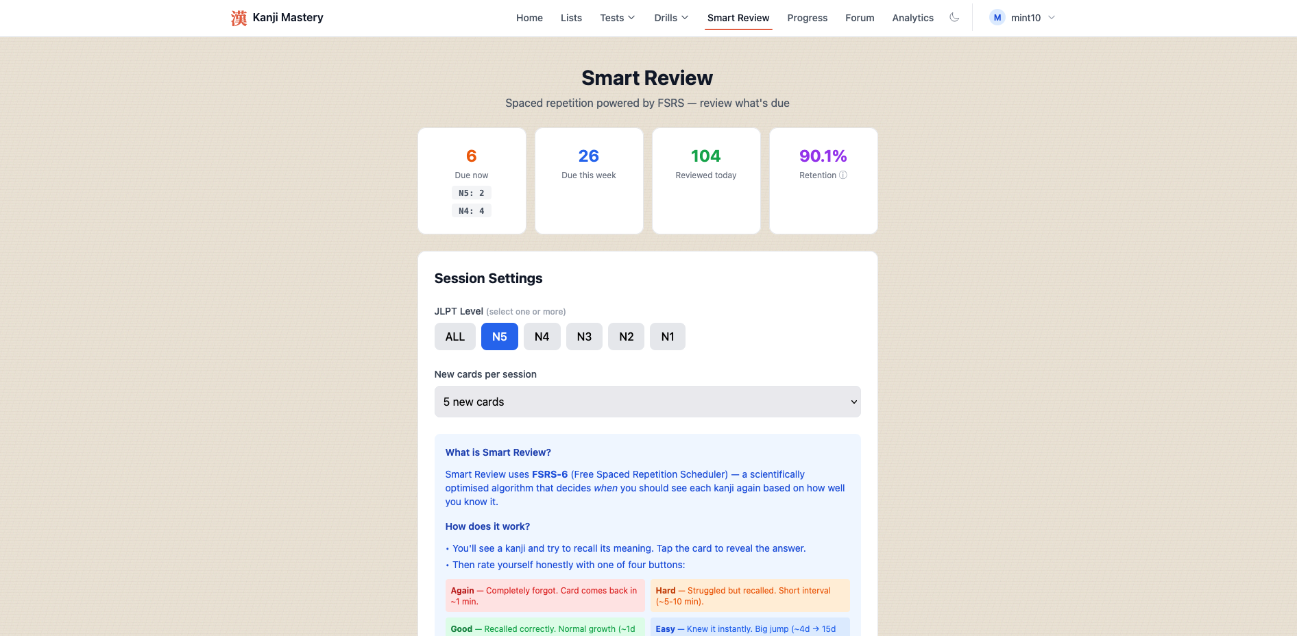 Kanji-Mastery - Screenshot 5 showing product features and functionality
