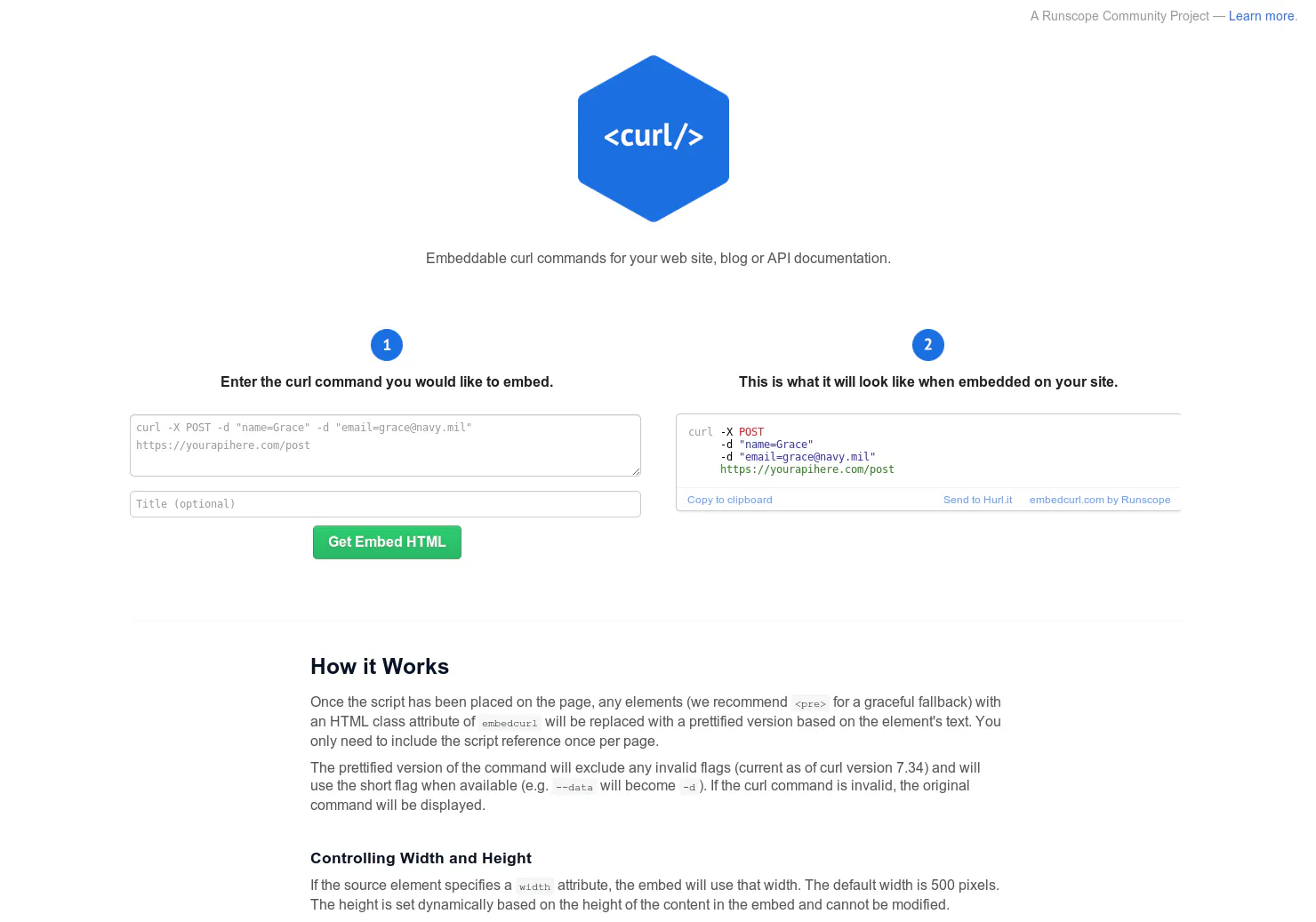 Embed Curl