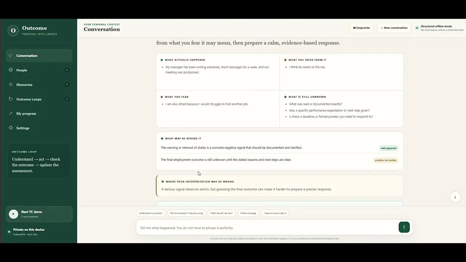 Outcome V12.2.2 starten screenshot 1 (video preview)