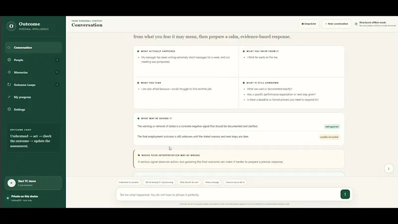 Outcome V12.2.2 starten screenshot 1 (video preview)