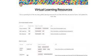 Virtual Learning Resources for Kids gallery image