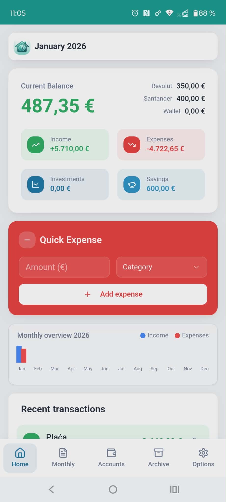 Budget Card - Screenshot 3 showing product features and functionality
