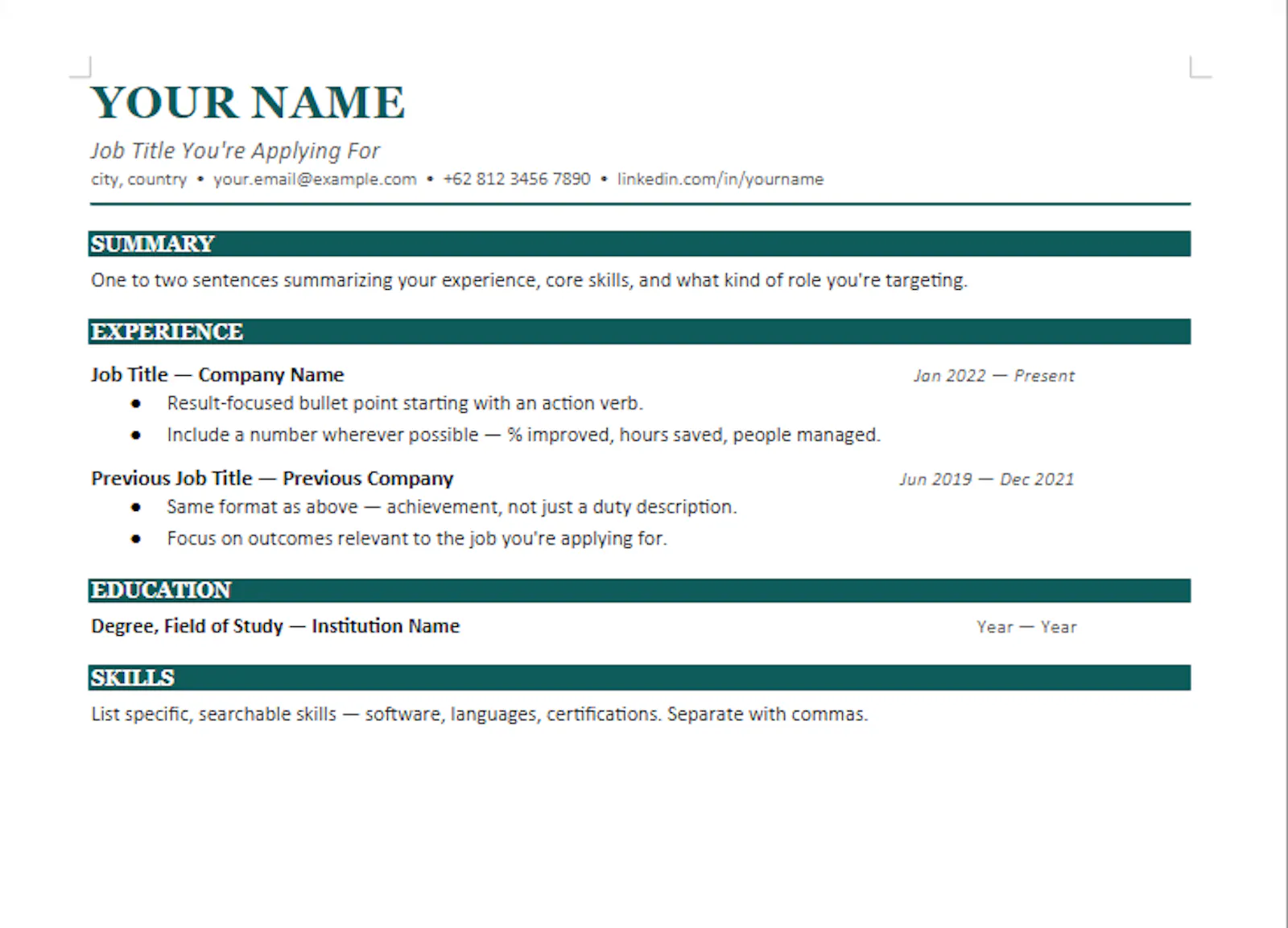 ATS-Friendly Resume Template Pack screenshot 1