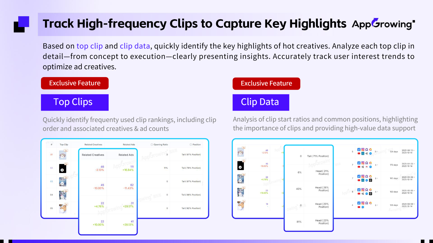 AppGrowing - Screenshot 5 showing product features and functionality