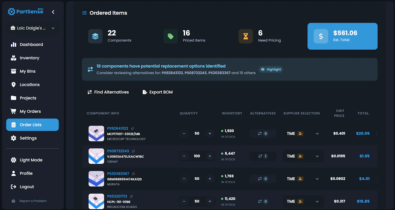 PartSense screenshot 3