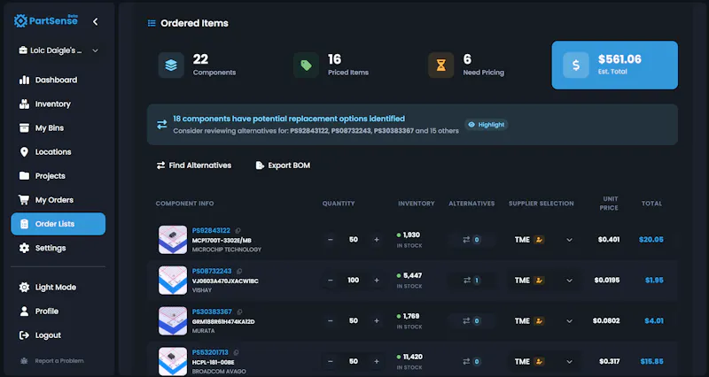 PartSense screenshot 3