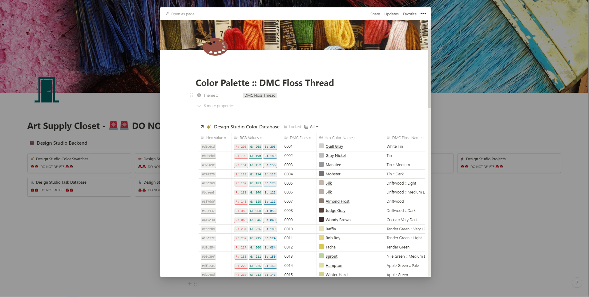 My Design Studio in Notion gallery image