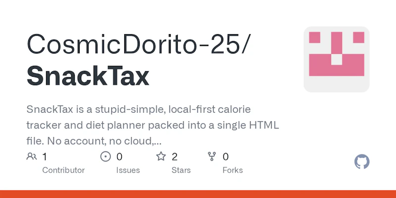 SnackTax: Offline Opnsrc Calorie Tracker screenshot 2