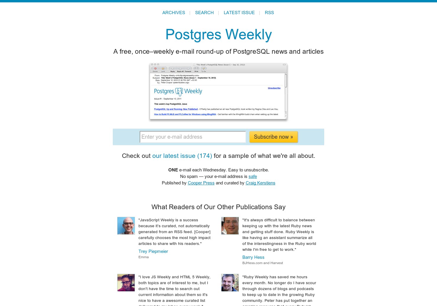 Postgres Weekly media 2