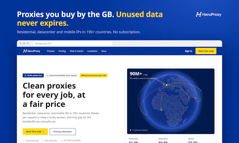 HavuProxy screenshot 1