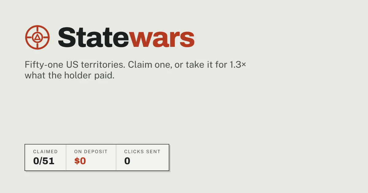 Claim a US state for $5, put a link gallery image