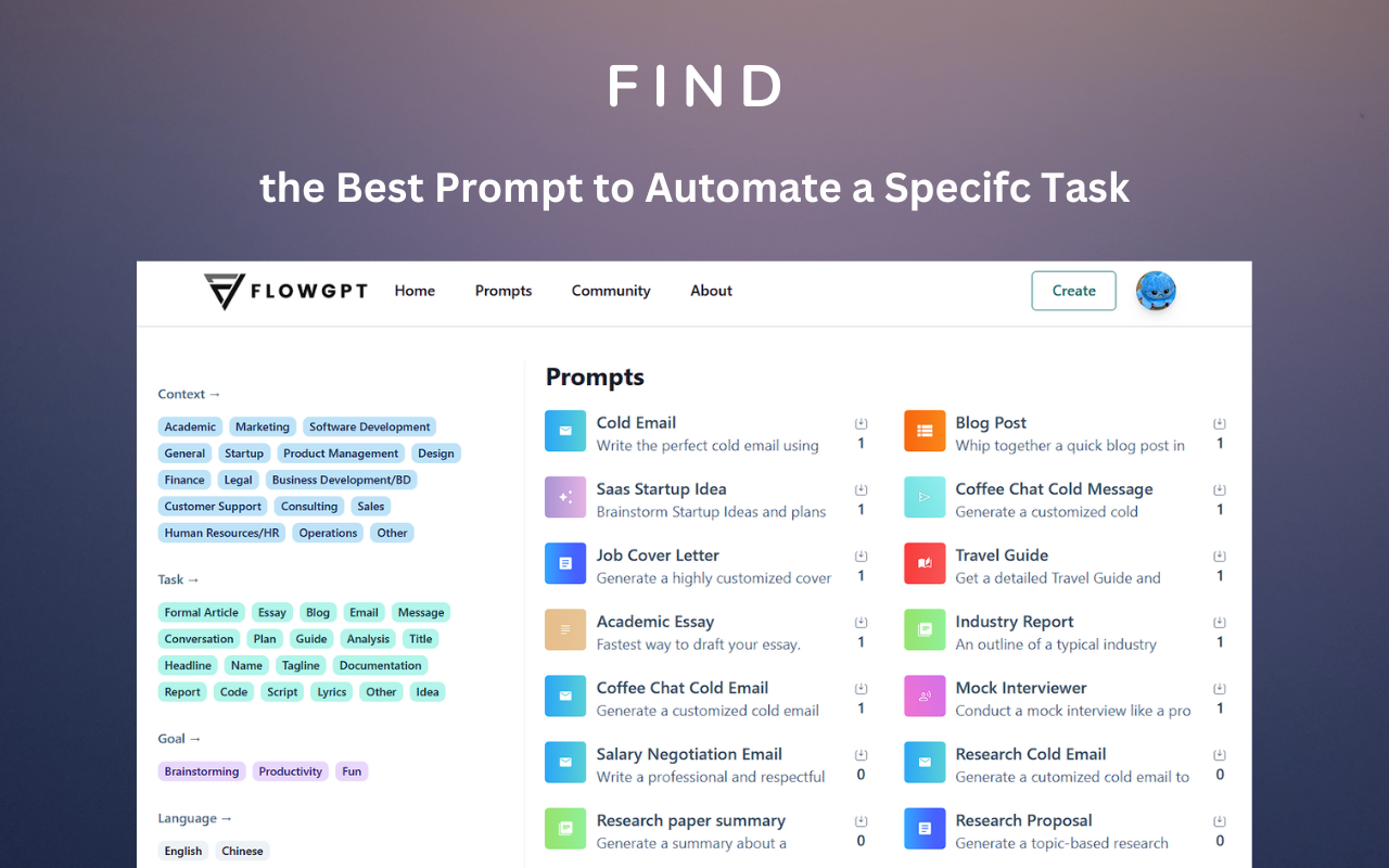 Flow Gpt flow-gpt – 分享和发现有用的 ChatGPT 提示 – 搞英语 → 看世界