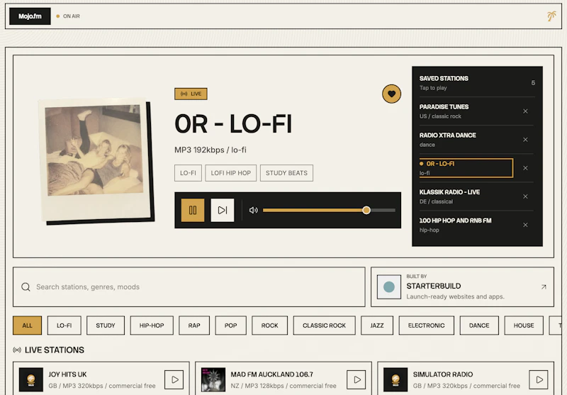 Mojo.fm screenshot 1