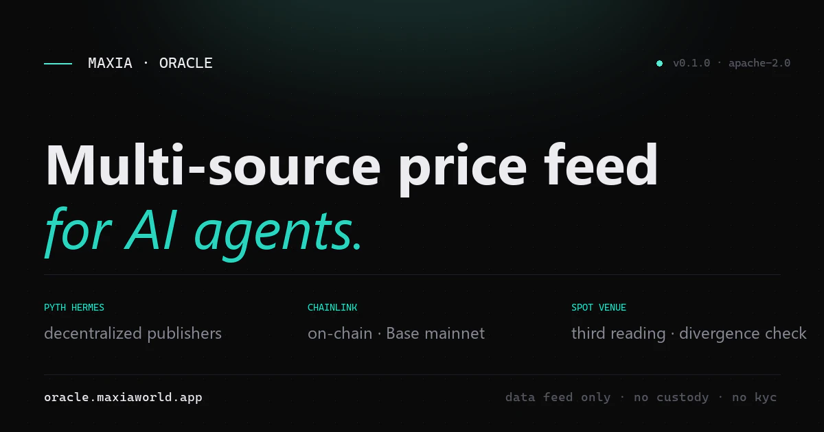 MAXIA Oracle screenshot 1