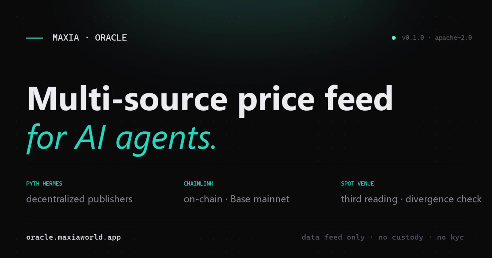 MAXIA Oracle screenshot 1