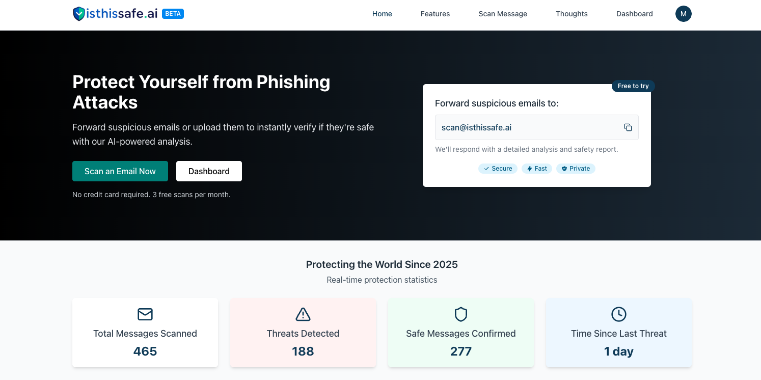 isthissafe.ai - AI-aangedreven darmcontroles op verdachte berichten media 1