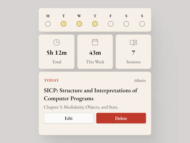 pliny: private study log for autodidacts screenshot 4
