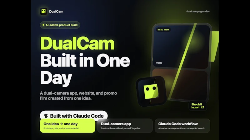 DualCam AI screenshot 1 (video preview)