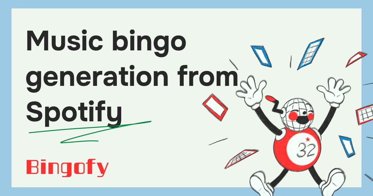 Bingofy - Bingo de música de Spotify - Una herramienta para tocar el césped y crear recuerdos.Música y amigos media 3