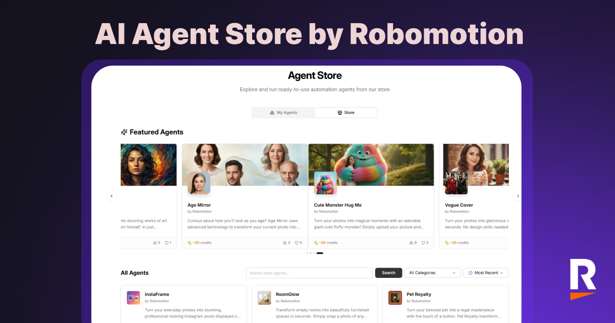 AI Agent Store by Robomotion