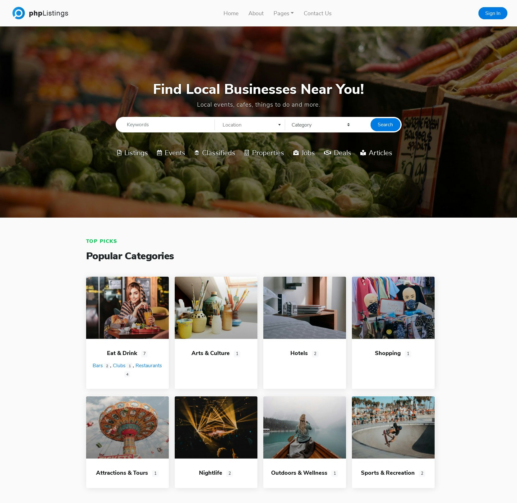 phpListings Business Directory Software gallery image