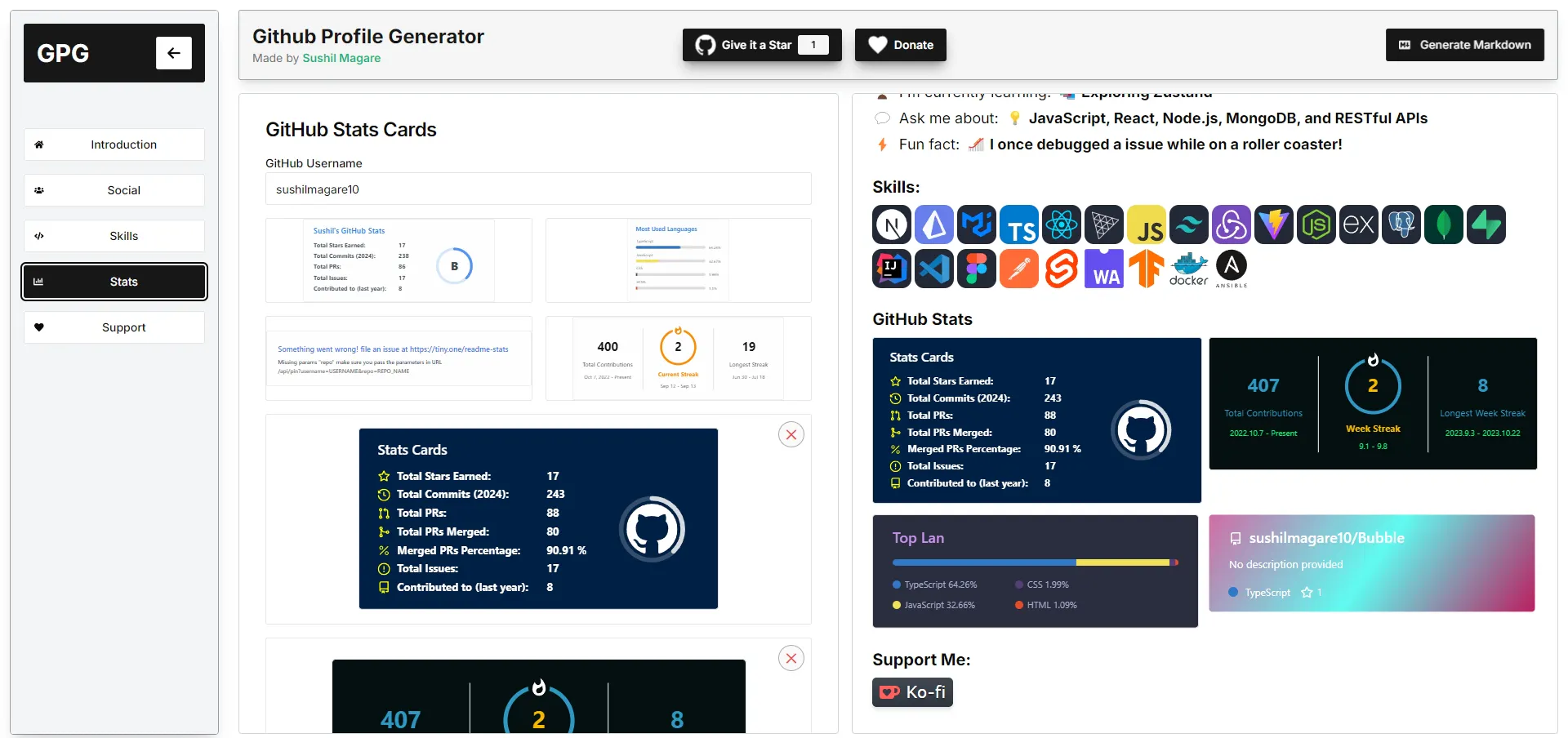 Github Profile Generator: Create stunning GitHub profiles in seconds ...
