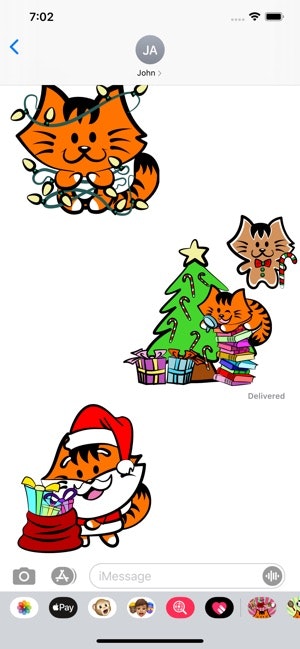Kikimoji Christmas Love sticker pack gallery image