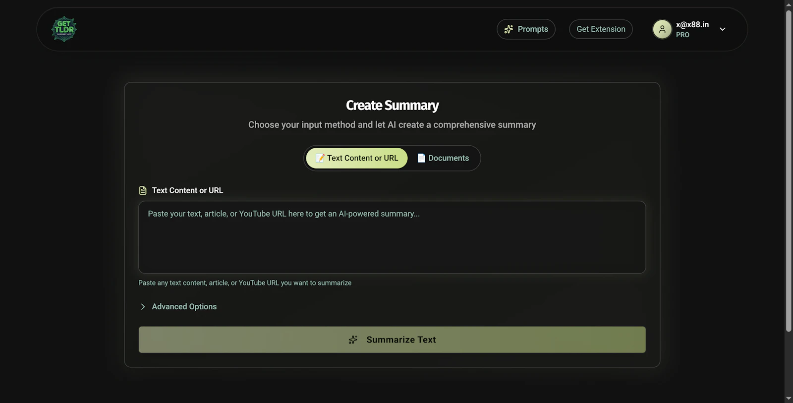 get TLDR screenshot 2