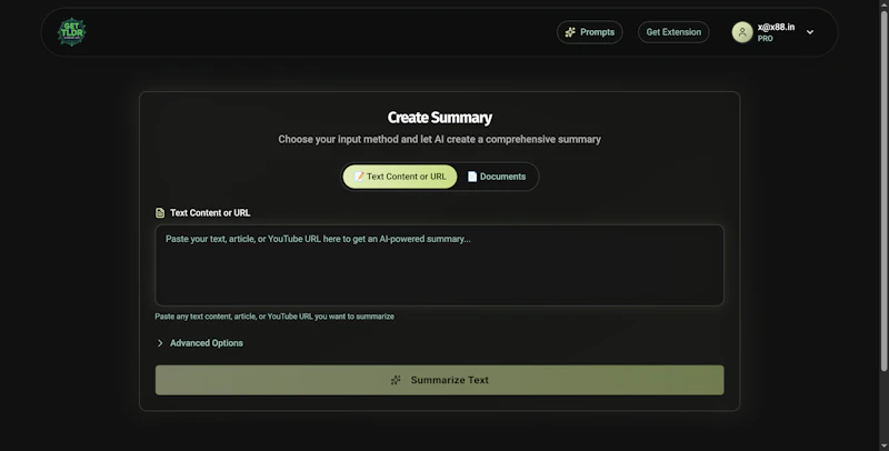 get TLDR screenshot 2