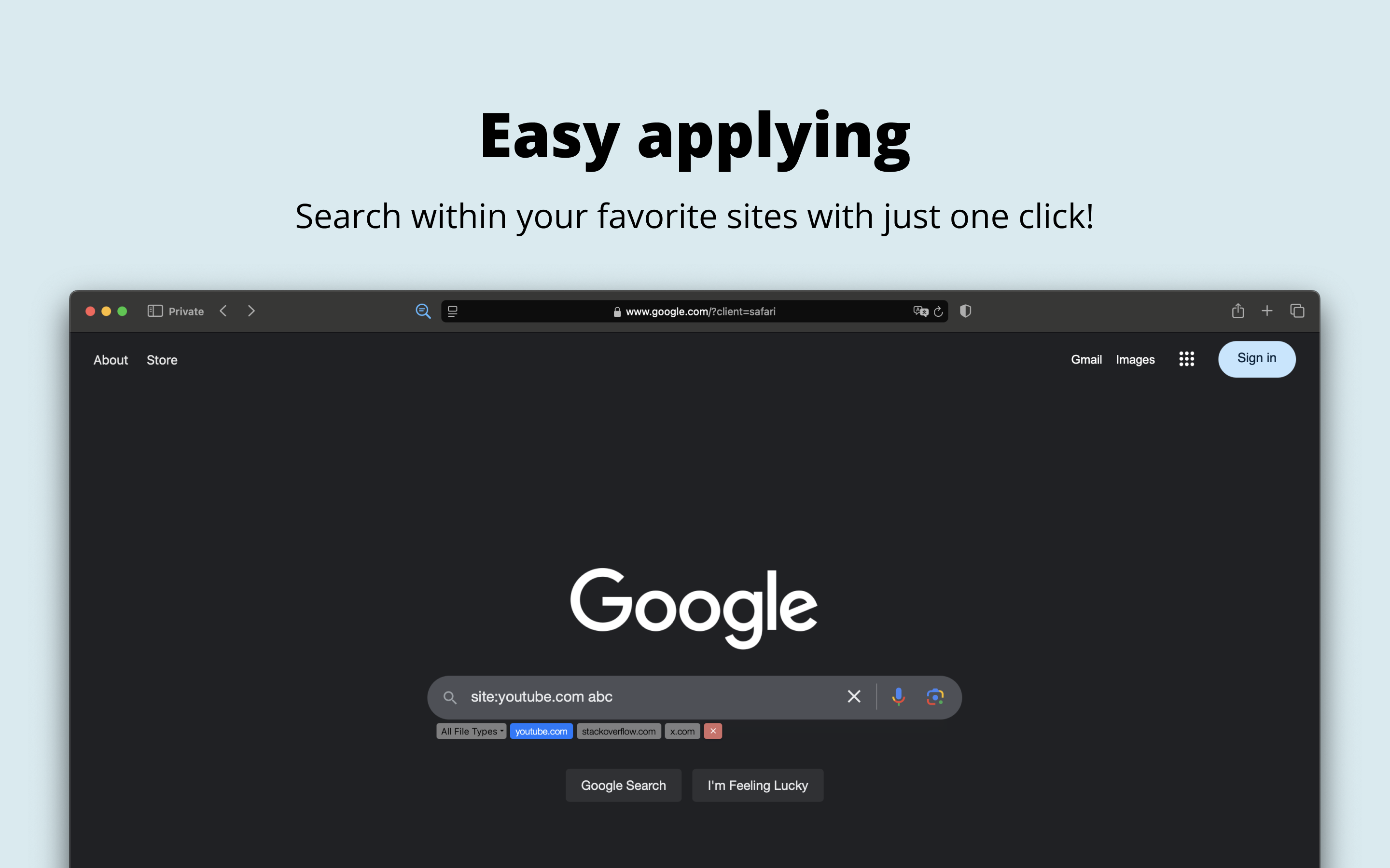Mídia 2 de Pesquisa intensificadora - Supercarga sua pesquisa no Google com filtros por um clique!