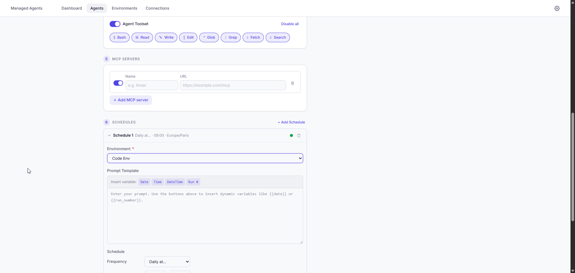 Managed Agent UI gallery image
