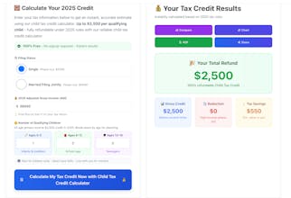 Child Tax Credit Calculator gallery image