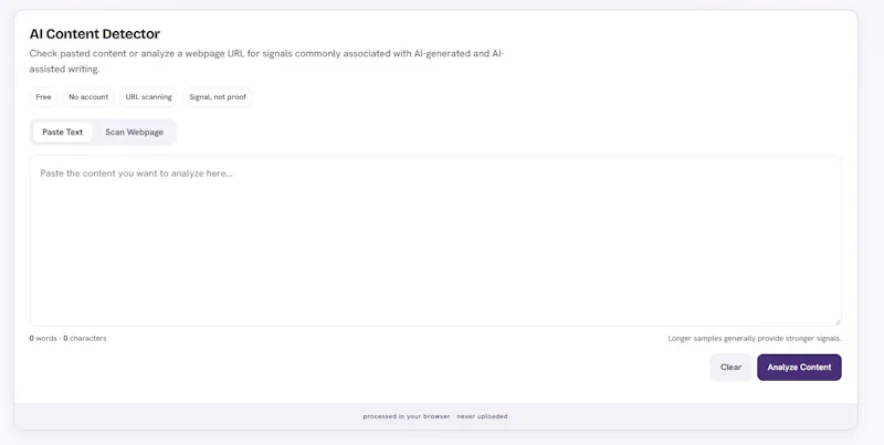 AI Content Detector screenshot 1