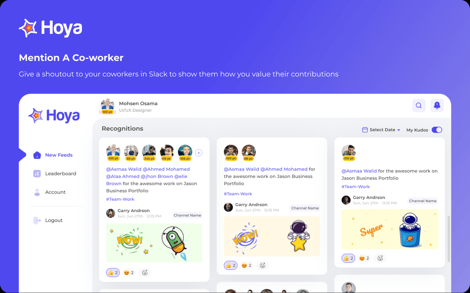 Hoya - Reconocimiento gratuito del equipo para Slack - Diversión y simple Reconocimiento Slack Bot para motivar a su equipo media 4