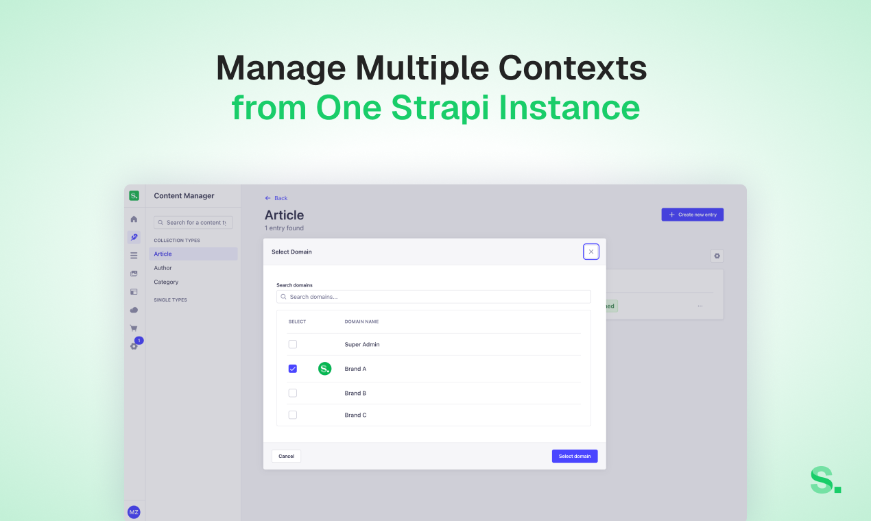 Strapi Multi Domain Plugin - Screenshot 3 preview