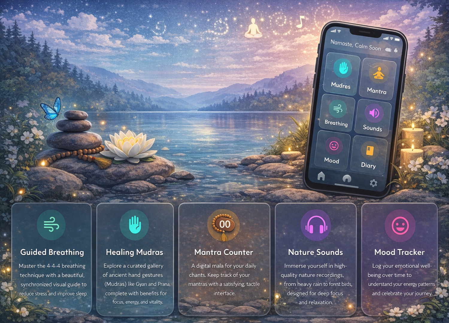 CalmMinds – Premium Wellness App - Screenshot 2 showing product features and functionality
