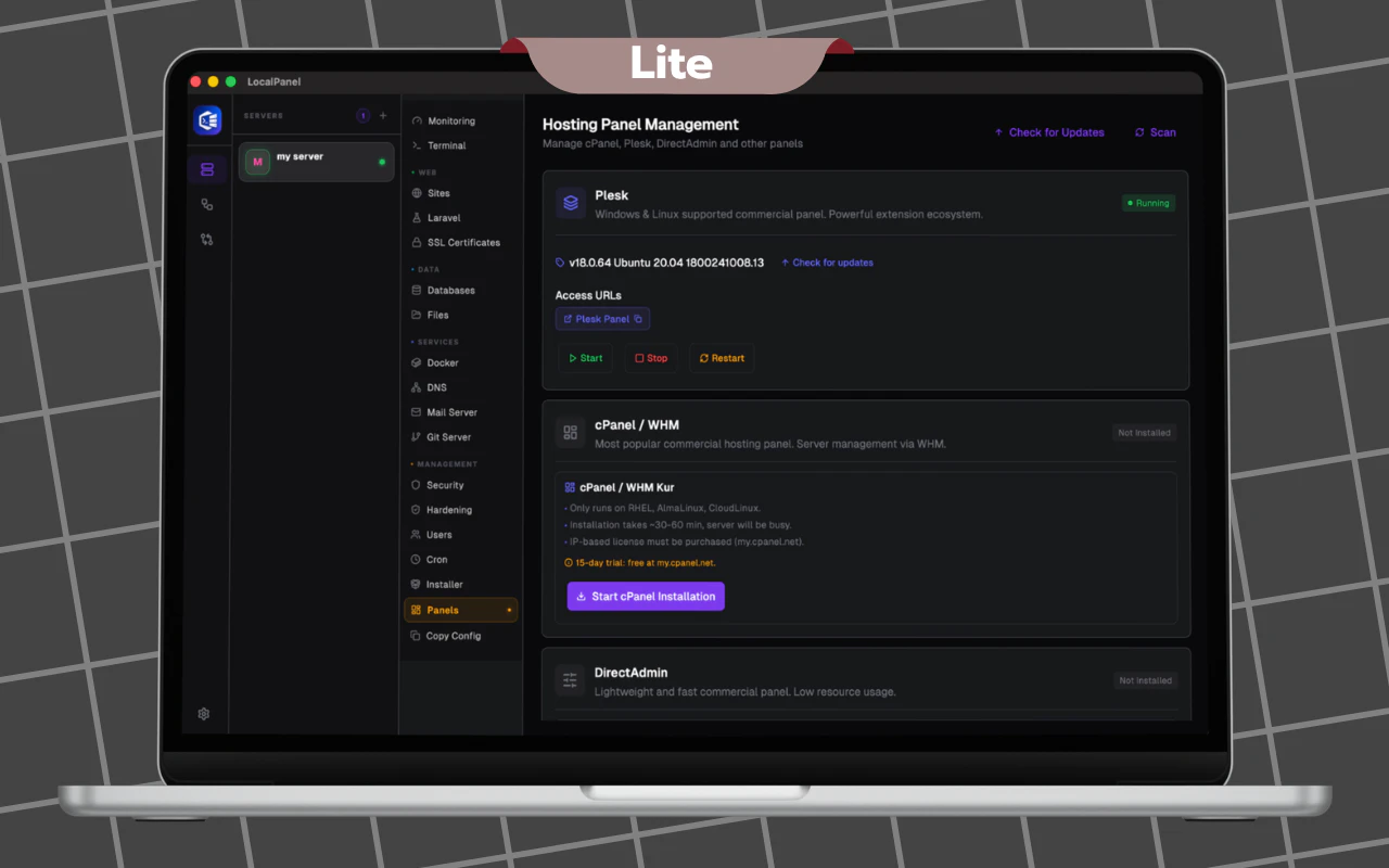 Local Panel Lite screenshot 1