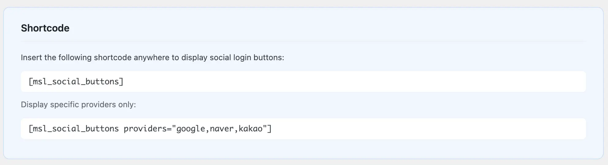Minoworks Social Logins WordPress Plugin gallery image