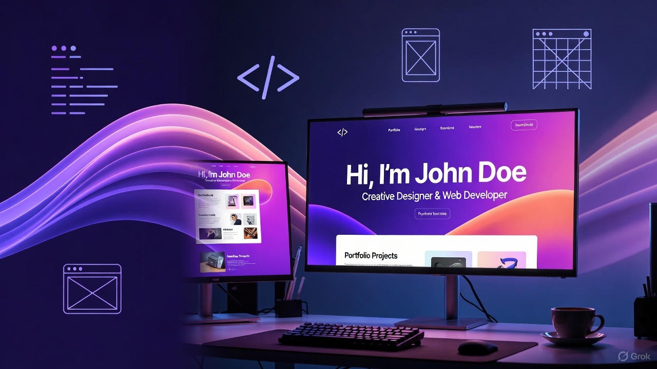 Modern Portfolio Website templates logo - Product Hunt launch