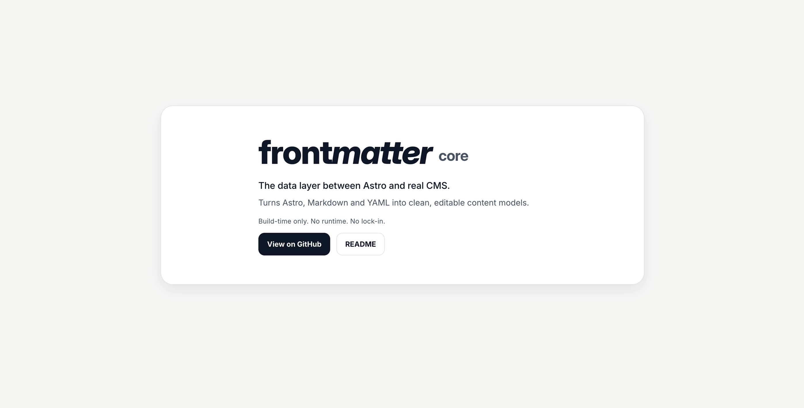 Frontmatter Core gallery image